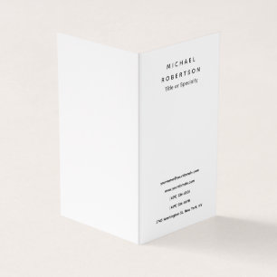 Carte De Visite Simple Propre Élégant Moderne Minimaliste Gris Bla