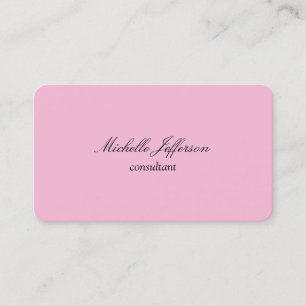 Carte De Visite Simple rose classique