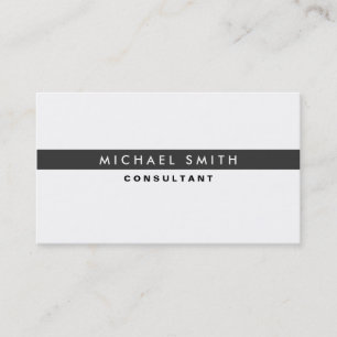 Carte De Visite Simple simple blanc moderne élégant professionnel