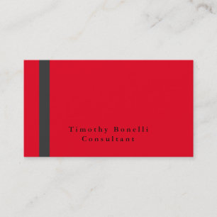 Carte De Visite Simple simple clair élégant gris rouge professionn
