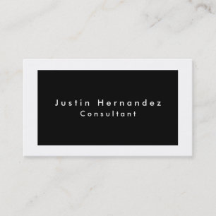 Carte De Visite Simple simple clair élégant noir blanc minimaliste