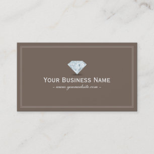 Carte de visite simple simple de diamant