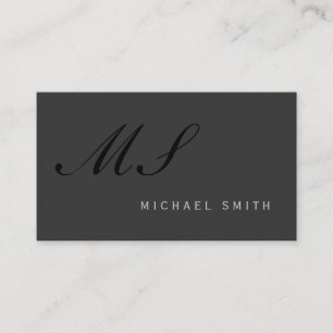 Carte de visite simple simple moderne Monogramme