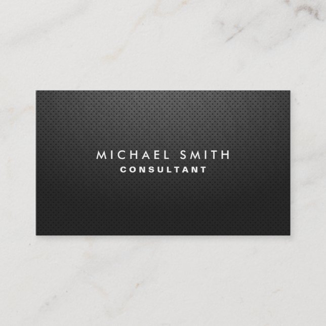 Carte De Visite Simple simple noir moderne élégant professionnel (Devant)