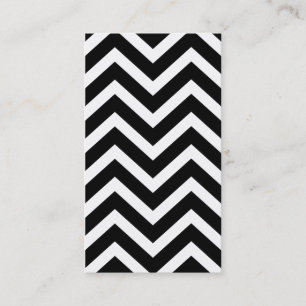 Carte de visite simple simple rayé noir de Chevron