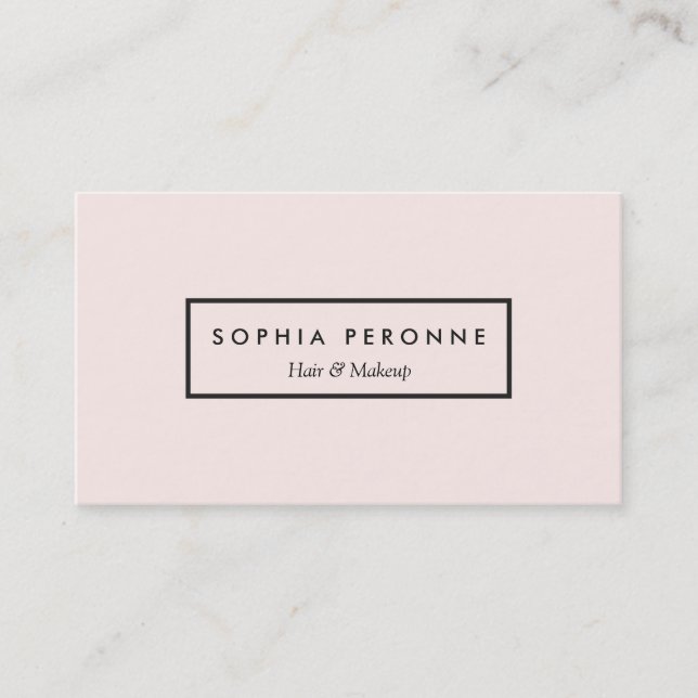 Carte De Visite Simple stylish Light Rose Beauty Salon et Spa (Devant)
