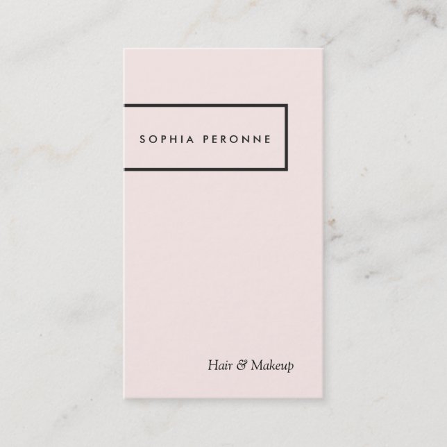Carte De Visite Simple stylish Light Rose Beauty Salon et Spa (Devant)