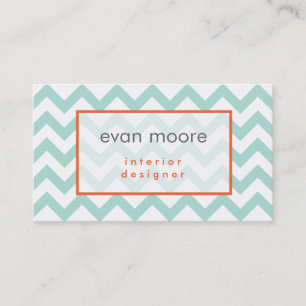Carte de visite simple Teal de design d'intérieur
