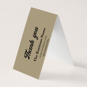 Carte De Visite Simple texte de remerciement avec les détails du n
