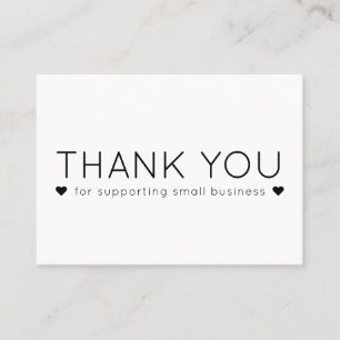 Carte De Visite Simple Thank You Business Cards