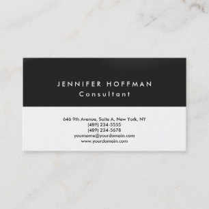 Carte De Visite Simple transparent gris clair noir blanc professio