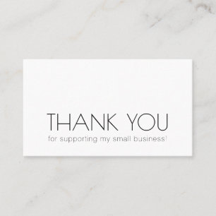 Carte De Visite Simple Typography Company Merci