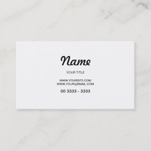 Carte De Visite Simple Vers l'arrière design