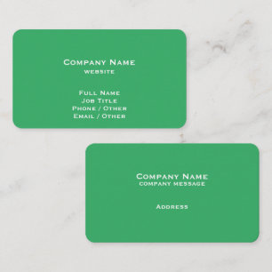 Carte de visite simple vert clair