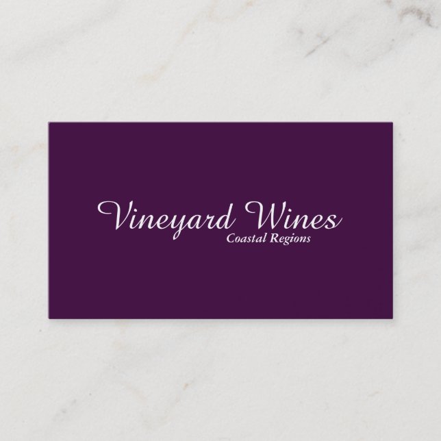 Carte De Visite Simple (violet profond) (Devant)