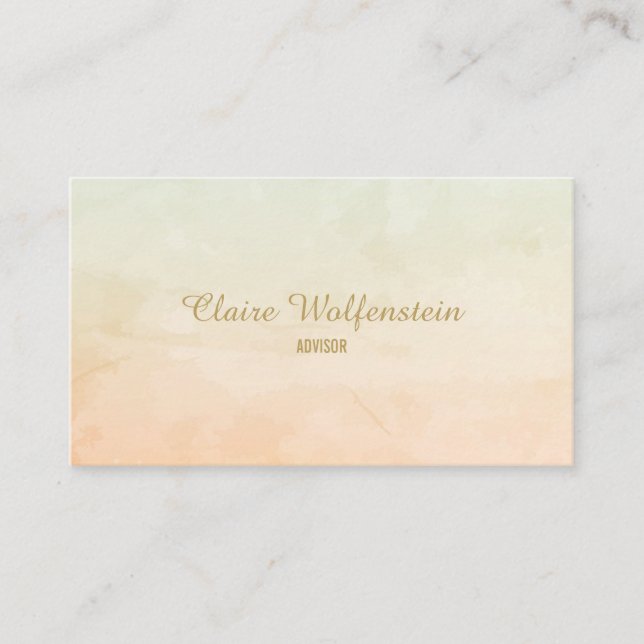 Carte De Visite Simple Watercolor Blend Professional (Devant)