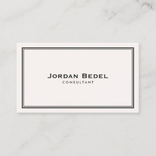 Carte De Visite Simple White Classic Professionnel