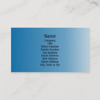 Carte de visite simplement bleu