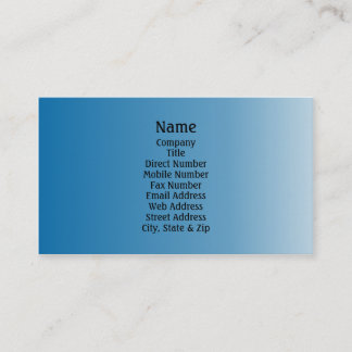 Carte de visite simplement bleu
