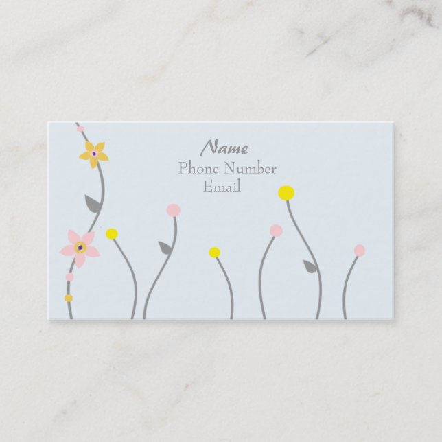 Carte De Visite Simplement floral (Devant)