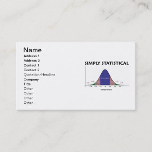 Carte De Visite Simplement statistique (attitude de courbe de