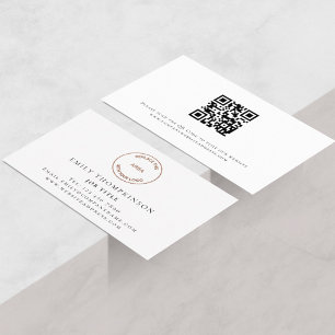 Carte De Visite Simplement Texte Logo QR Code N'importe quelle pro