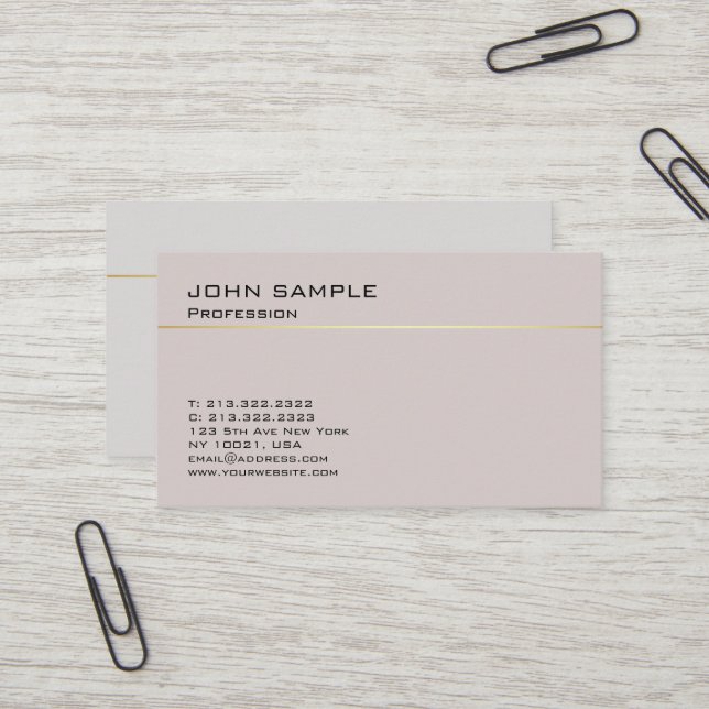 Carte De Visite Simples couleurs harmonieuses pour professionnels  (Devant/Arrière en situation)