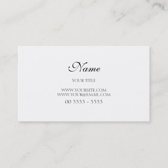 Carte De Visite Simples e Elegante (Devant)