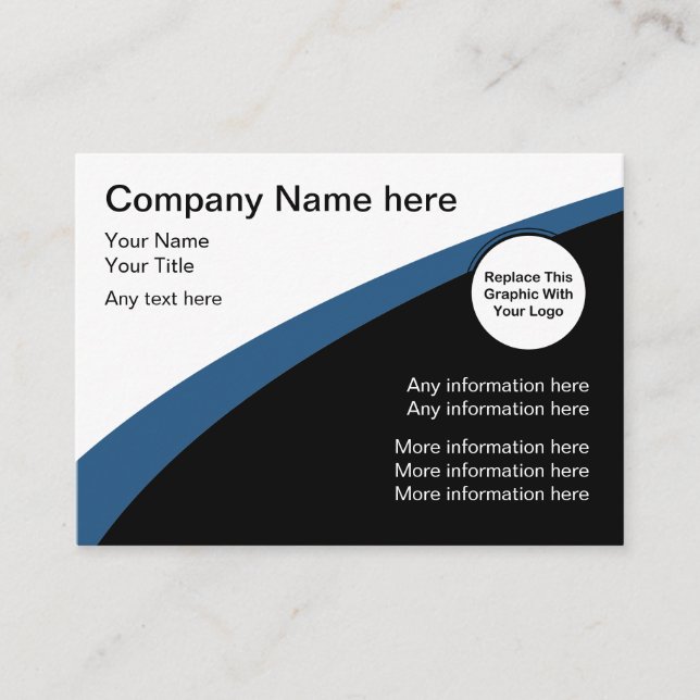 Carte De Visite Simples modernes ajoutent votre logo (Devant)