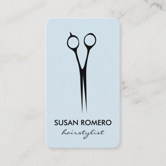 Carte De Visite Simples Shears De Salon (Devant)