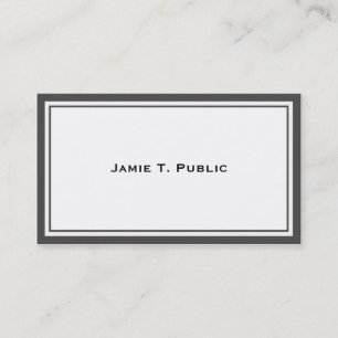 Carte De Visite Simplicité : Cadre gris et blanc, Arrière - plan b