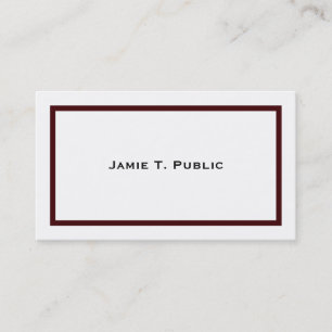 Carte De Visite Simplicité : Cadre réuni par gémissement, arrière 