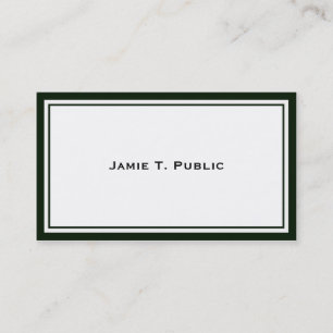 Carte De Visite Simplicité : Cadre vert et blanc, Arrière - plan b