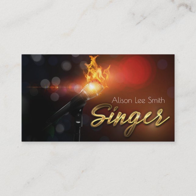 Carte De Visite Singer Business card (Devant)