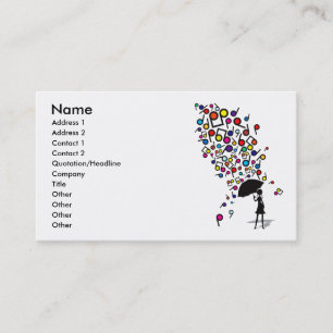 Carte De Visite Singin sous la pluie