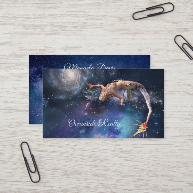 Carte De Visite Sirène Galaxy (Devant/Arrière en situation)