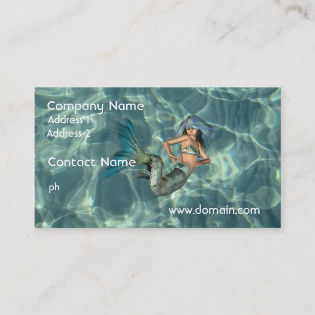 Carte De Visite Sirène sous-marine (Devant)