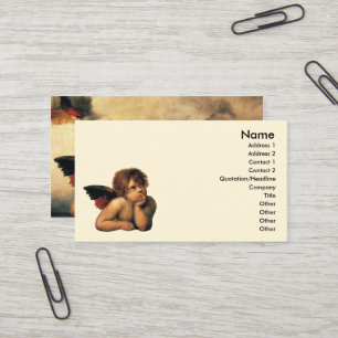 Carte De Visite Sistine Madonna Angels par Raphael Sanzio