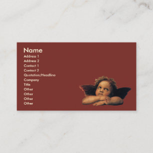 Carte De Visite Sistine Madonna Angels par Raphael Sanzio