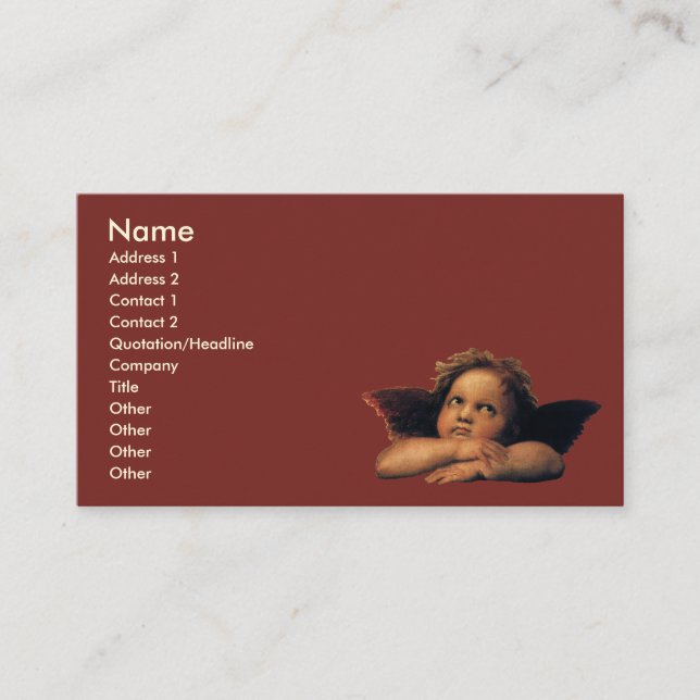 Carte De Visite Sistine Madonna Angels par Raphael Sanzio (Devant)
