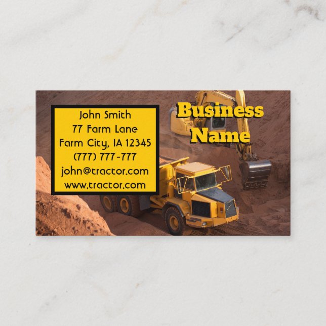 Carte De Visite Site de construction (Devant)