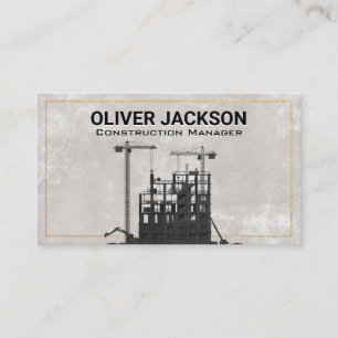 Carte De Visite Site de construction Échafaudage Grues