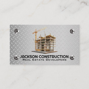 Carte De Visite Site de construction Vis en acier et métal