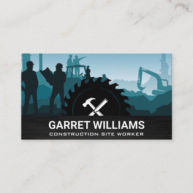 Carte De Visite Site des travaux de construction | Outils de const (Devant)