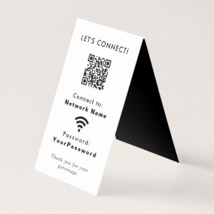 Carte De Visite Site Internet d'affaires Connexion Wifi Mot de pas