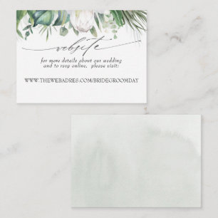 Carte De Visite Site mariage Soft White Flowers