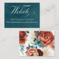 Site turquoise et Terracotta Floral Mariage
