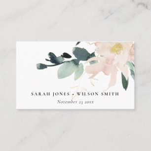 CARTE DE VISITE SITE WEB DU MARIAGE SOFT BLUSH GOLD FLORAL WATERCO