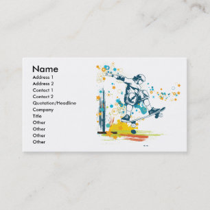 Carte De Visite sk8er skateboarder vecteur