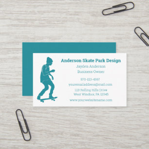 Carte De Visite Skate Park, Skateboard Theme, Skateboard